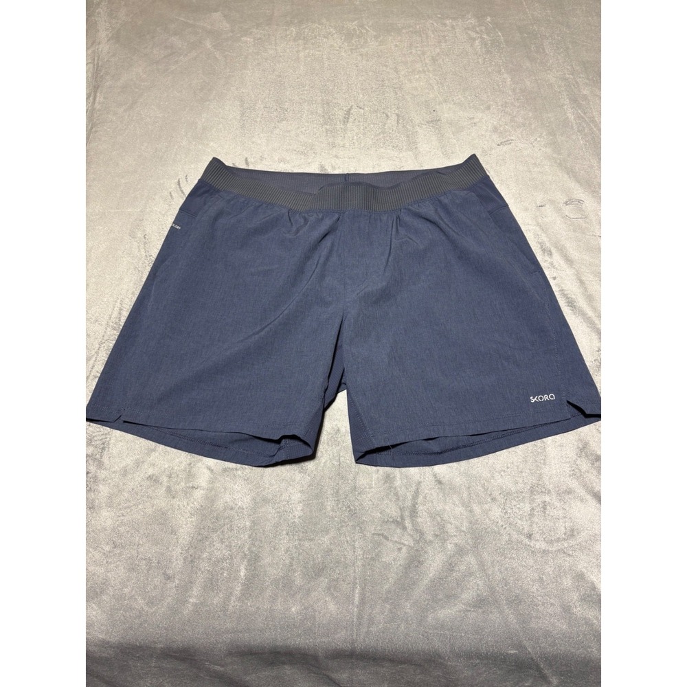Skora Men Size XL Qwick-Dry Blue Lined Shorts